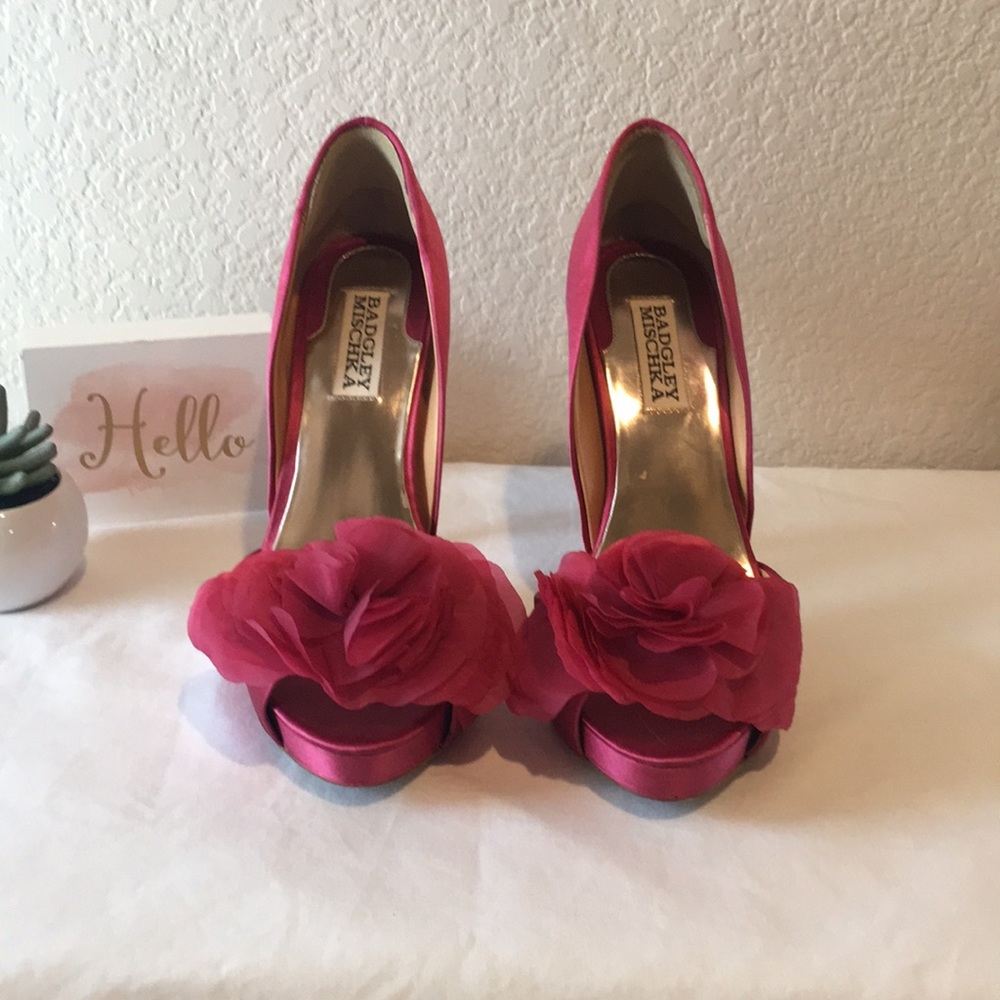 Badgley Mischka Luxor Heels in Dark Rose